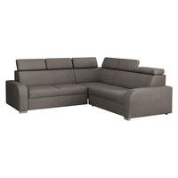 ECKSOFA Oslo 2rR2p - Silberfarben/Braun, Holz/Kunststoff (250/250cm) - MIRJAN24