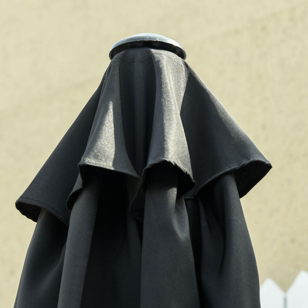 SONNENSCHIRM DE-11491 Ø260/235 cm Schwarz - Schwarz, Metall (260/260cm) - ComfortXL