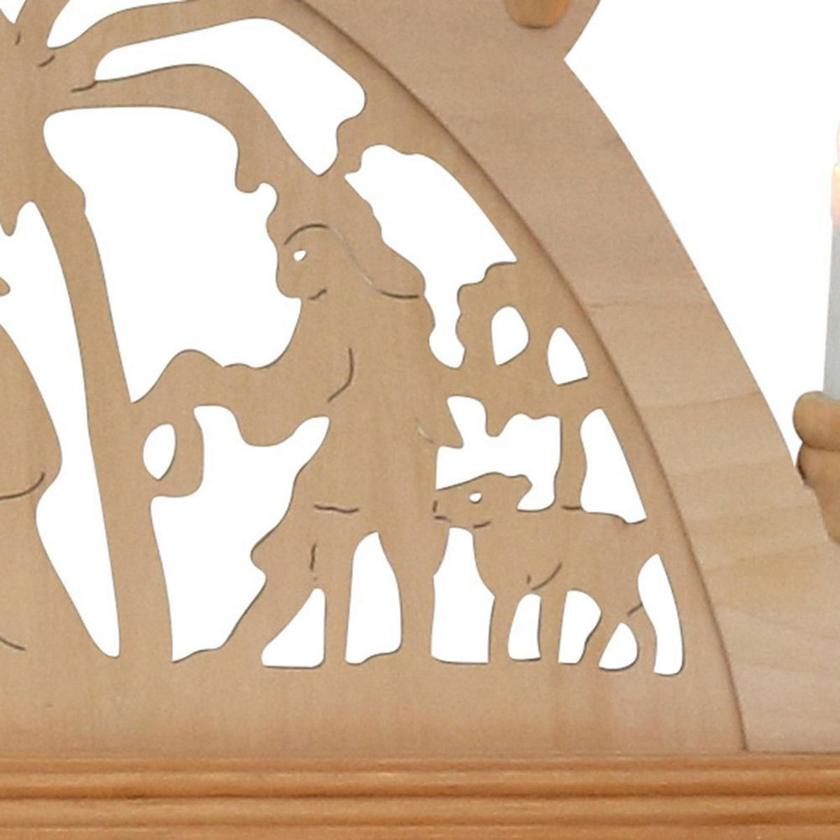 SCHWIBBOGEN Geburt 7-flammig - Multicolor, Holz (0.1/1/0.1cm) - Dekoteam24