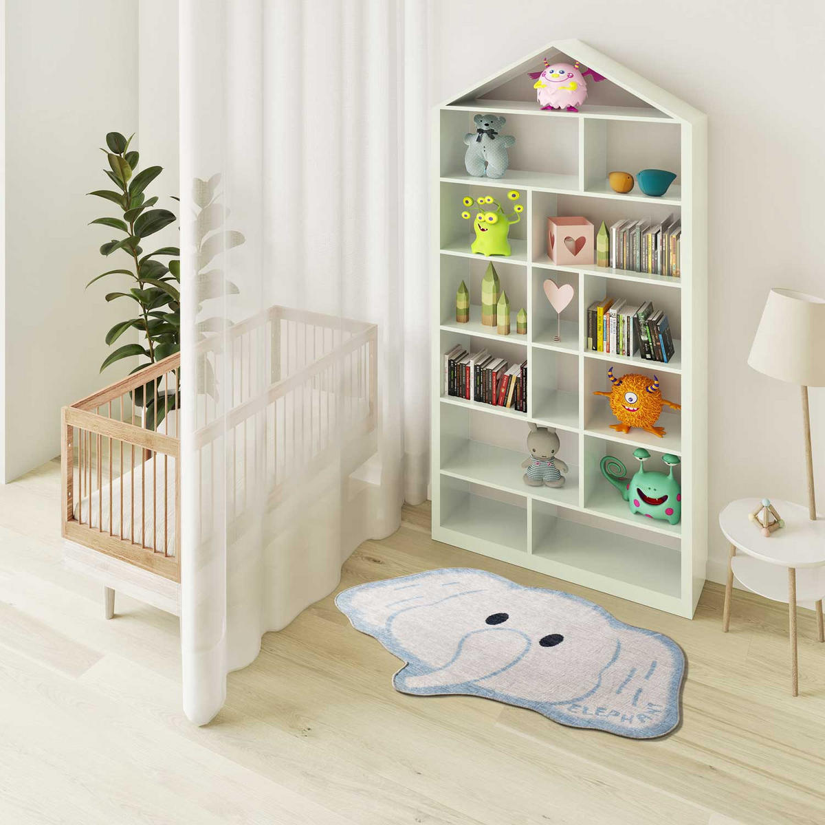 KINDERTEPPICH Waschbar Weiß Candy 75/120 cm - Weiß, Kunststoff/Textil (75/120cm) - Atticgo