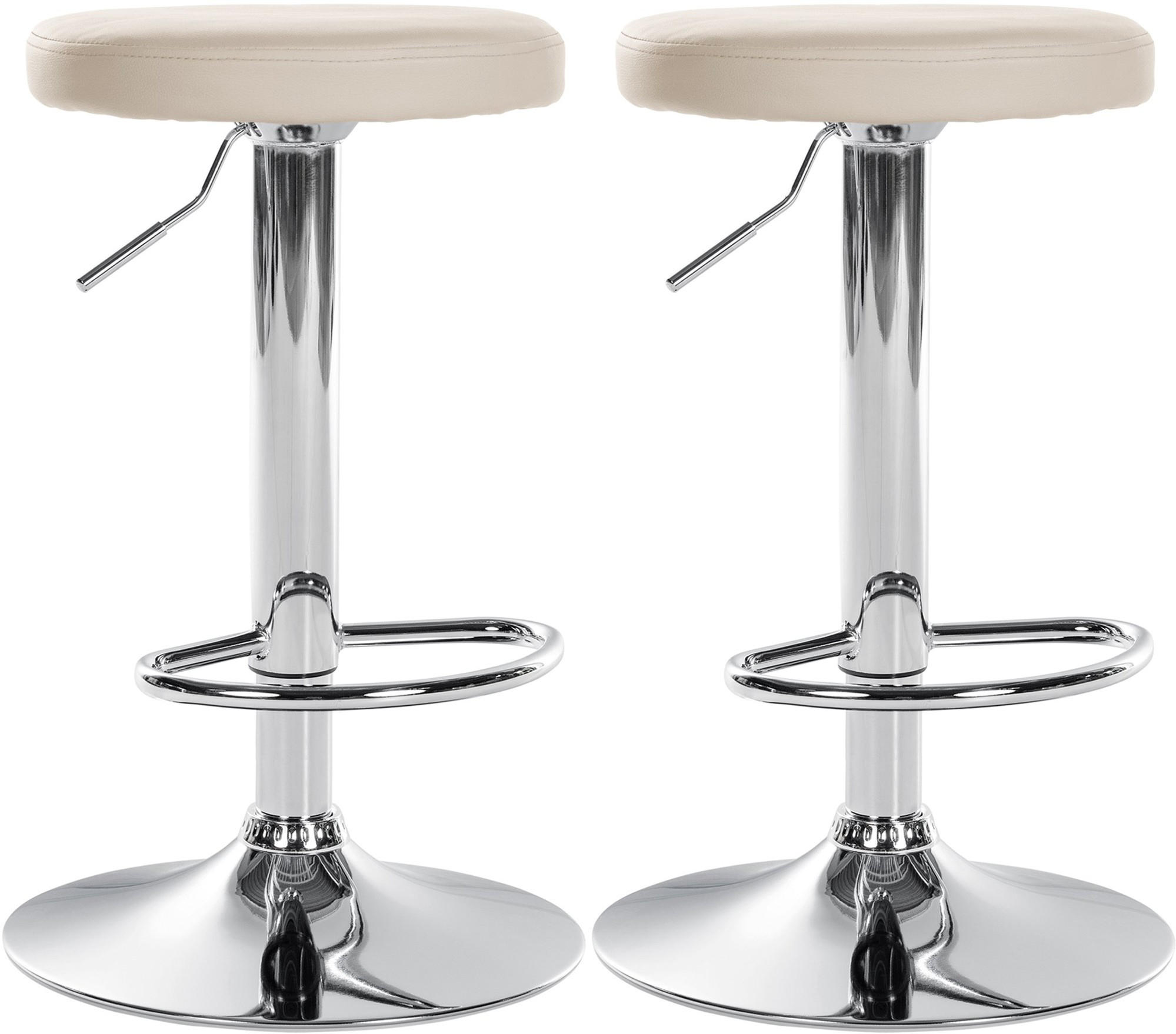 furnicato Barhocker Creme 38.5x60x38.5 cm