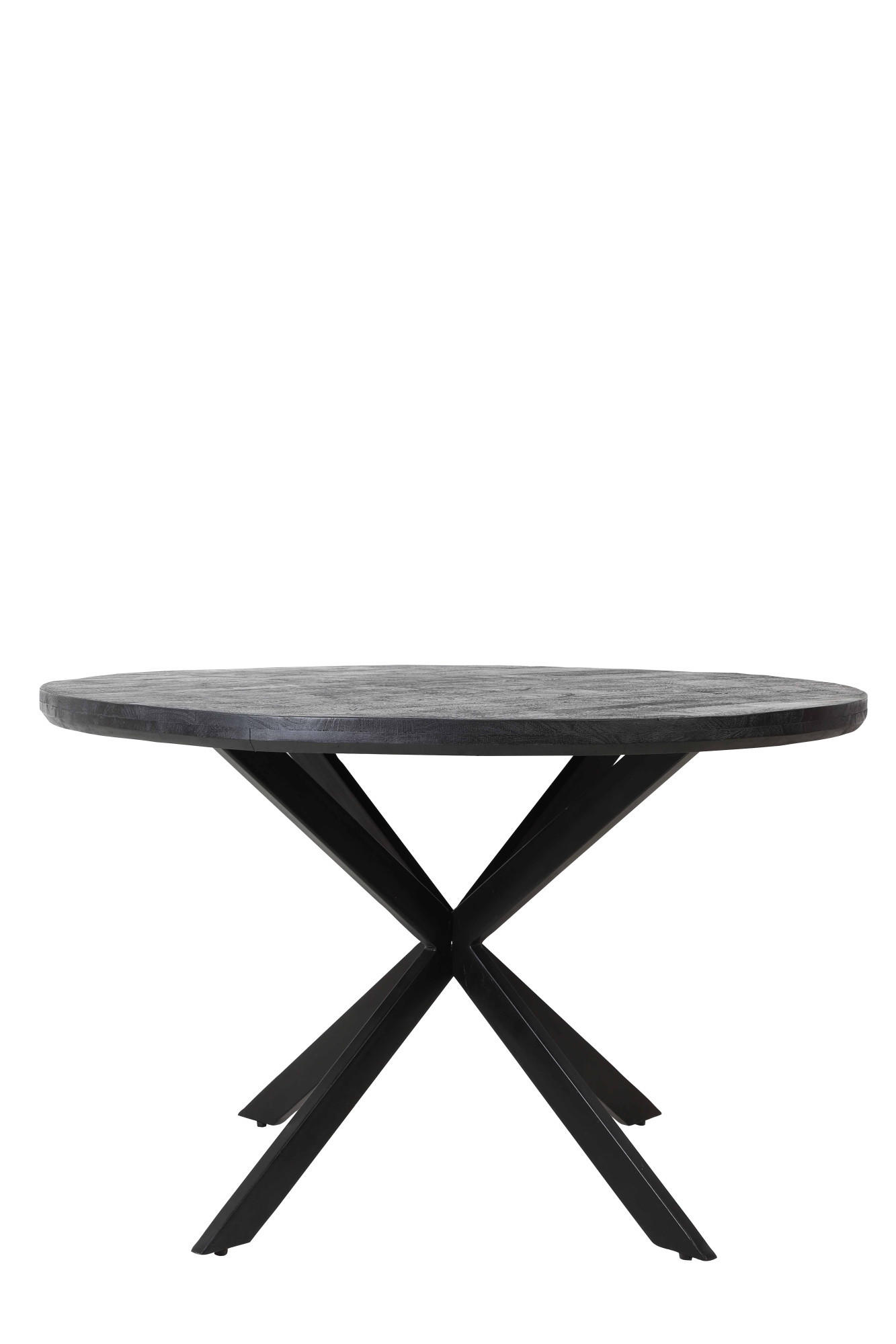 ESSTISCH Gelb Schwarz Ø140/76 cm - Schwarz, Metall (140/140/76cm) - Light & Living