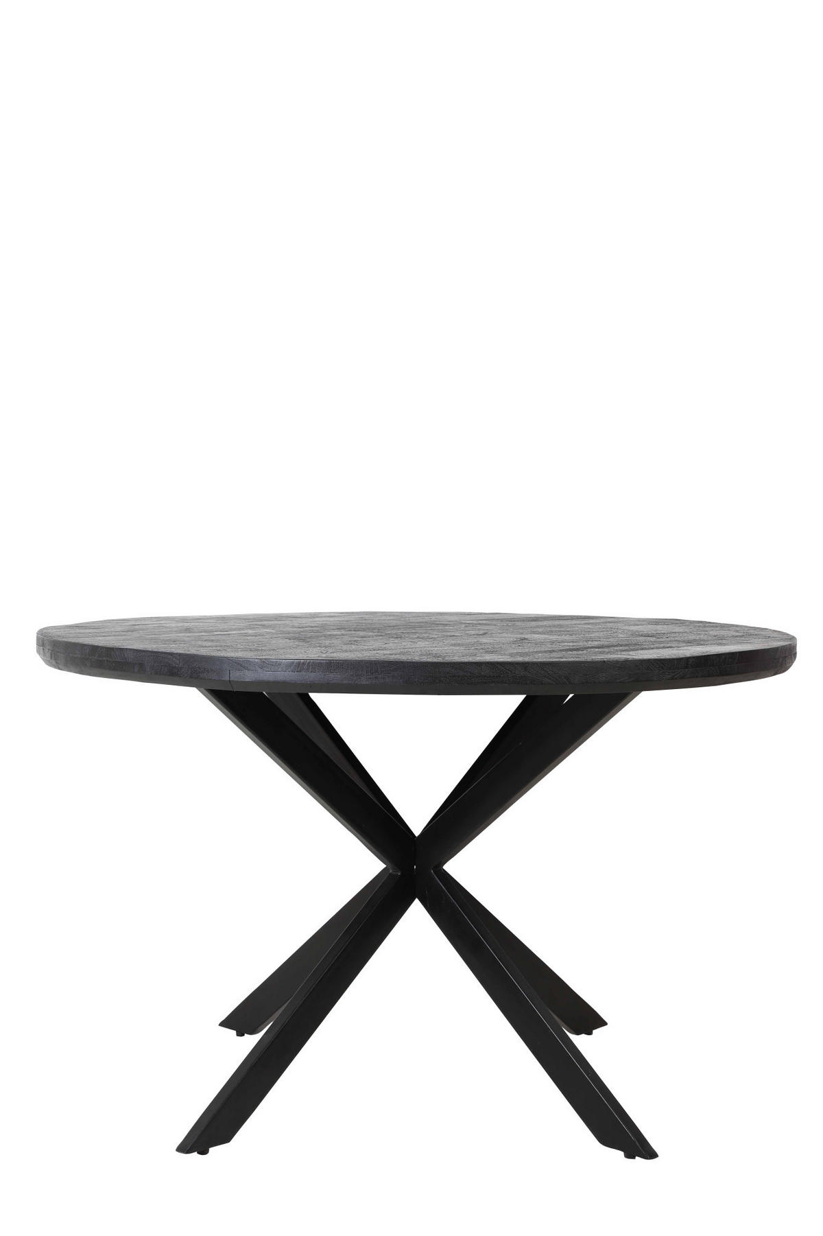 ESSTISCH Gelb Schwarz Ø140/76 cm - Schwarz, Metall (140/140/76cm) - Light & Living