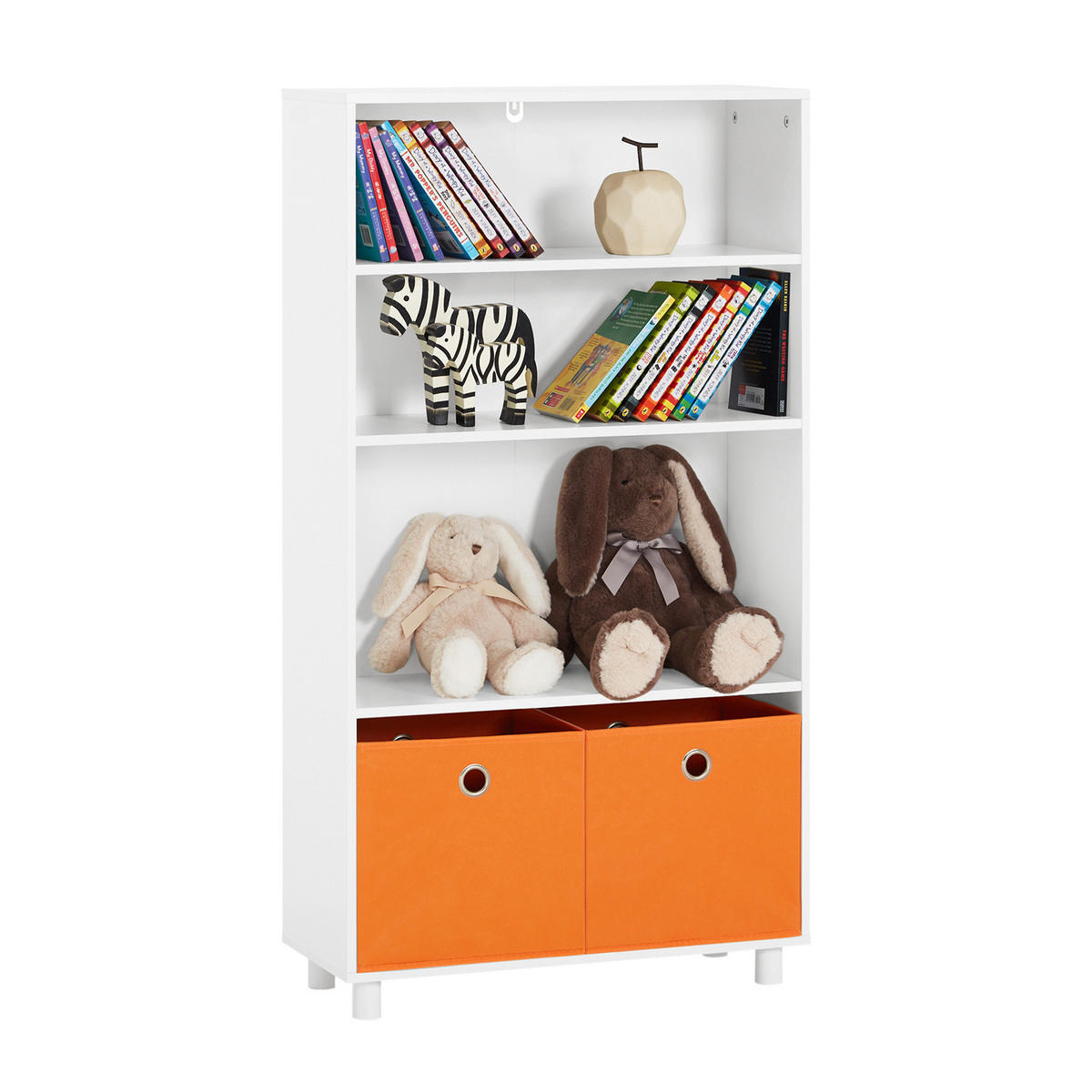 KINDERREGAL Weiß - Weiß, Holzwerkstoff (60/110/25cm) - SoBuy