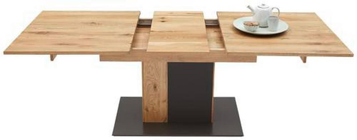 ESSTISCH in Holz 160-200/90/75,4 cm  - Eichefarben/Anthrazit, Natur, Glas/Holz (160-200/90/75,4cm) - Waldwelt