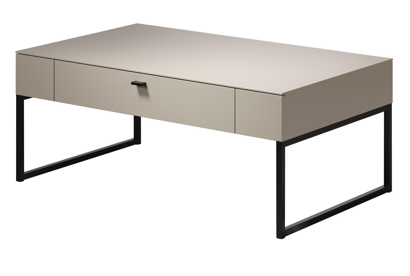 COUCHTISCH Kaschmir 110 cm, Wohnzimmertisch mit Schublade mit Soft-Close - Kaschmir, Holzwerkstoff/Metall (68/110/45cm) - Top.Furn