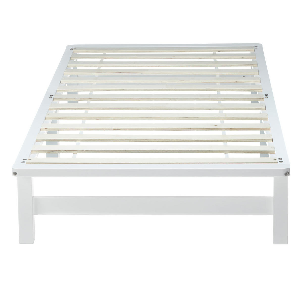 HOLZBETT Palettenbett 90/200 cm weiß - Weiß, Holz (90/200cm) - Homestyle4u