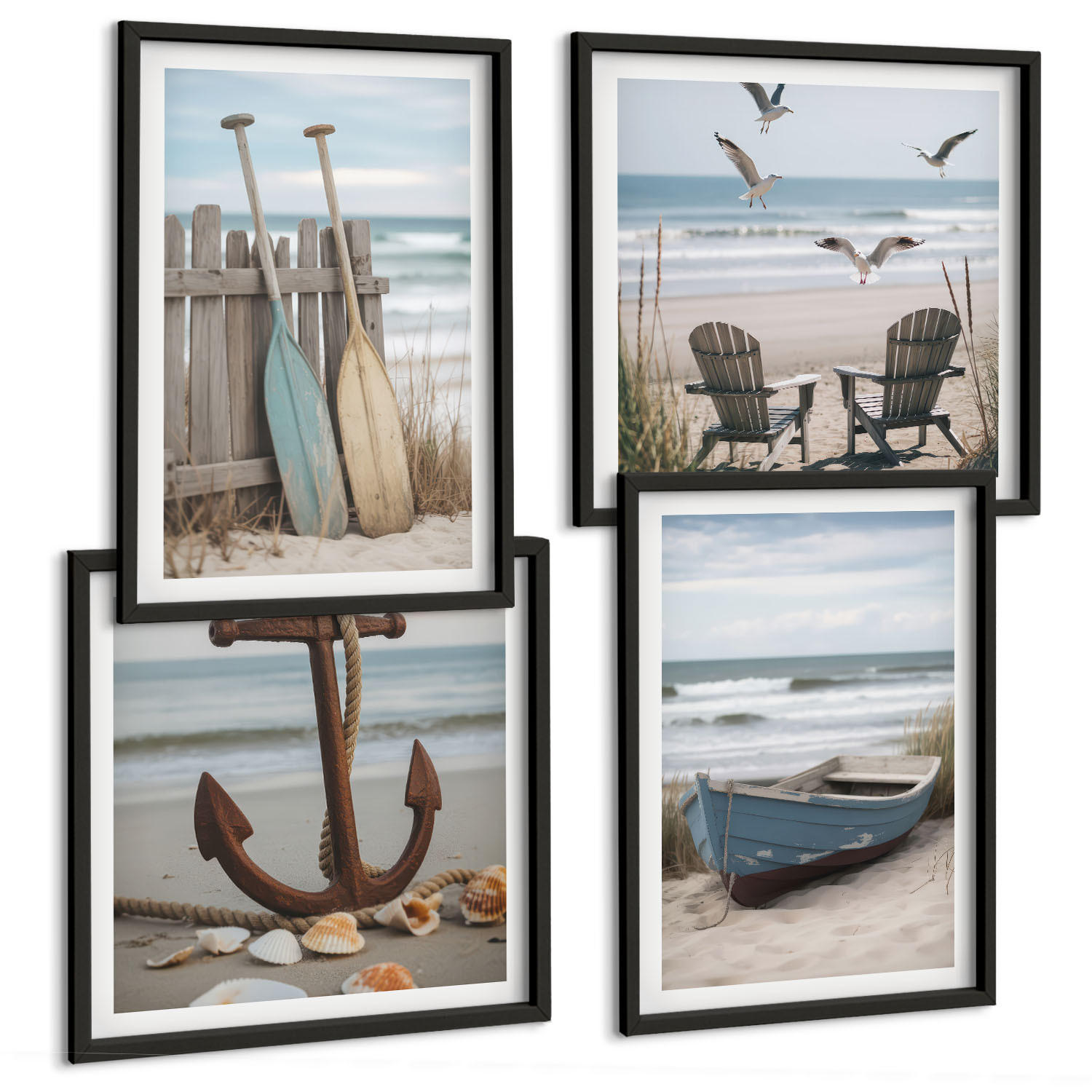 Tulup Bilder Schwarz 50x50 cm