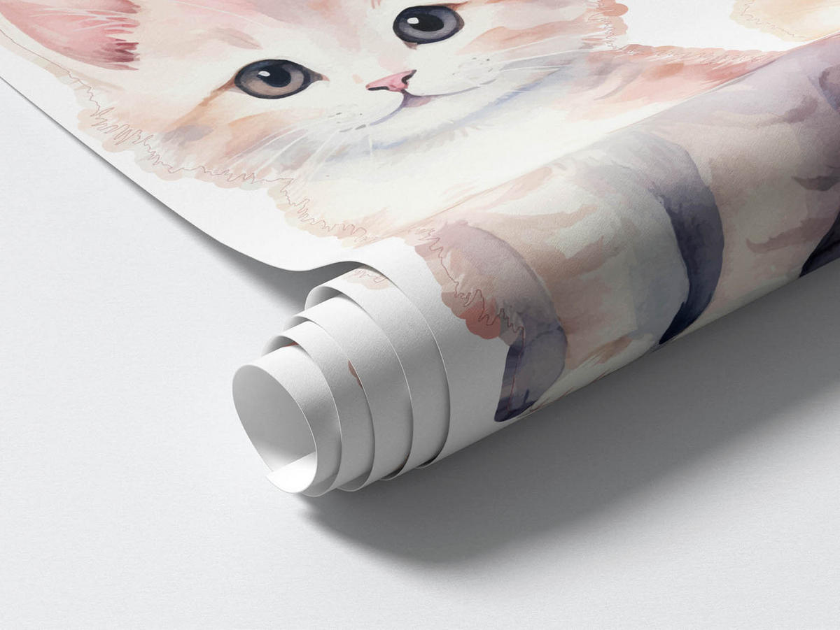 WANDAUFKLEBER 130x177cm - Tiere Himmel Regenbogen - Multicolor, Kunststoff (130/177/0.1cm) - Wallfluent