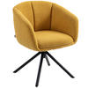 SESSEL Loungesessel mit Armlehne, 360° Drehfunktion, Leinenoptik, Gelb - Gelb, Textil (58.5/78.5/59cm) - HOMCOM