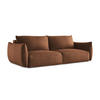 3-SITZER SOFA mit Schlaffunktion Strukturstoff Orange - Terracotta/Schwarz, Holzwerkstoff/Kunststoff (230/90/105cm) - LaMiaSofa