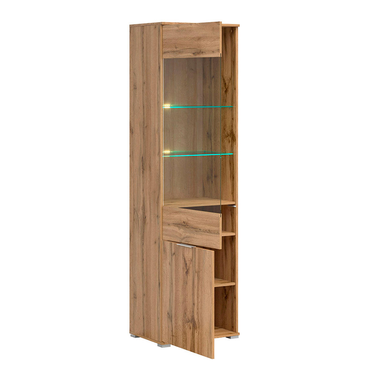 VITRINE Selma Holz - Braun, Holzwerkstoff (56/195/41cm) - Petits-meubles