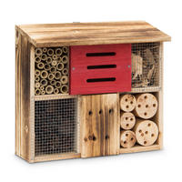 INSEKTENHOTEL - Hellbraun, Holz/Metall (33/29/13.5cm) - Relaxdays