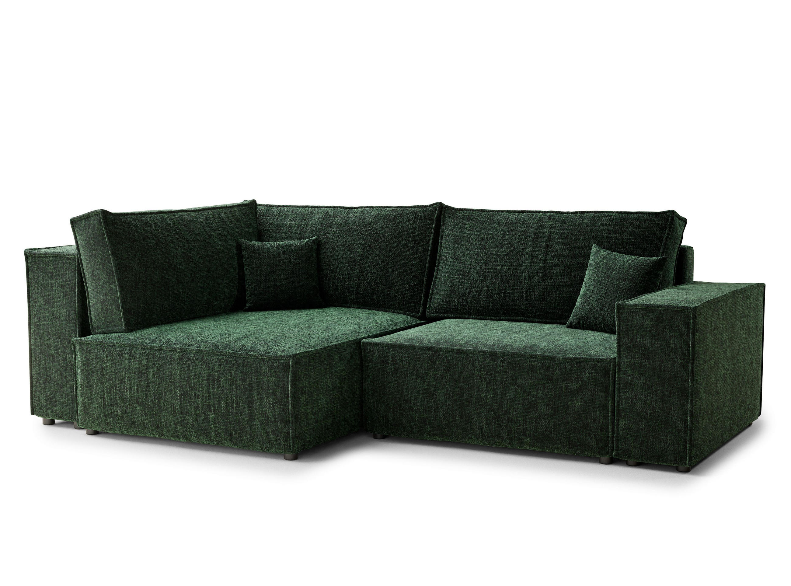 Maison de Reve Ecksofa Dunkelgrün 253x105 cm