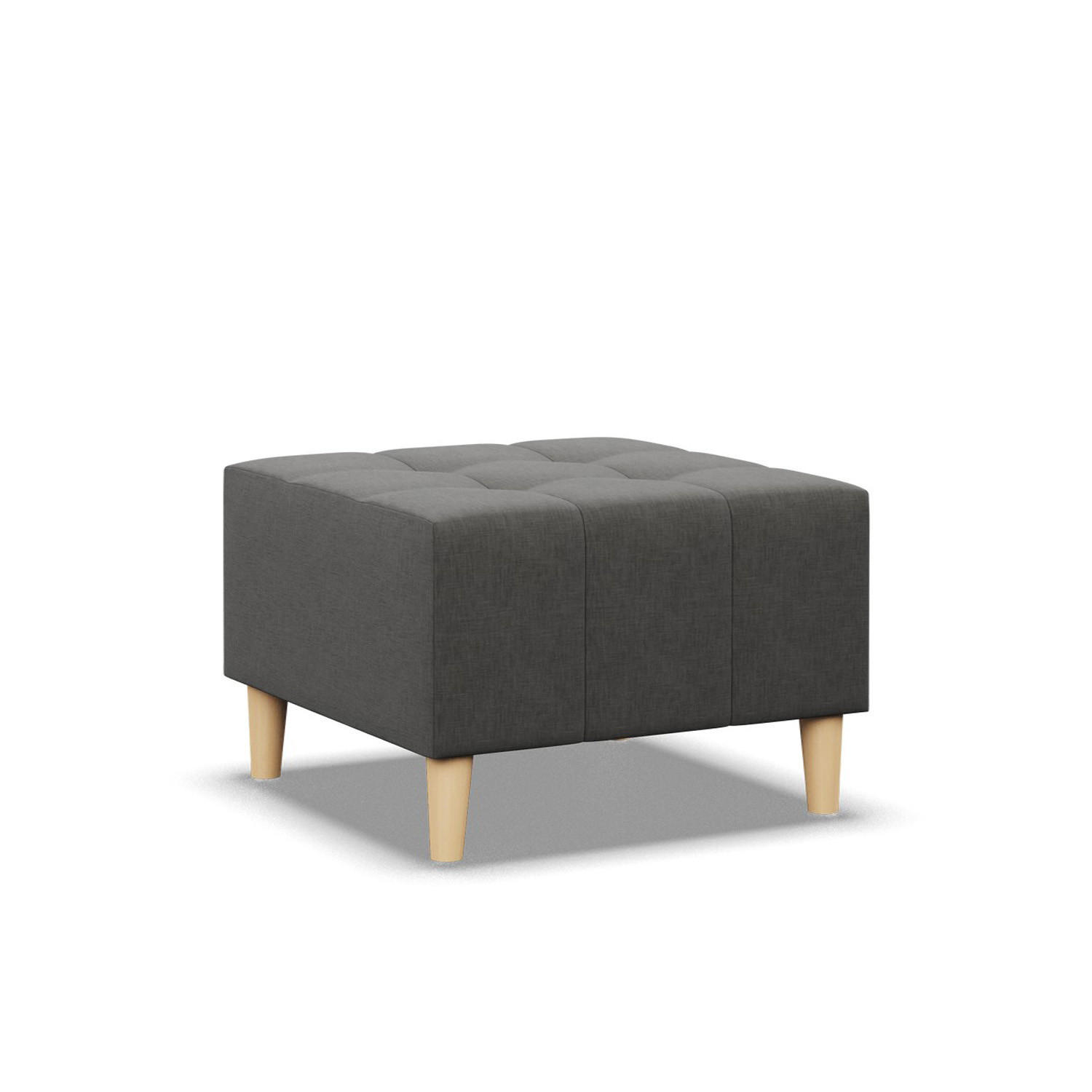 SITZPOUF 70x70 ELMA, Dunkelgrau - Dunkelgrau, Textil (70/40/70cm)