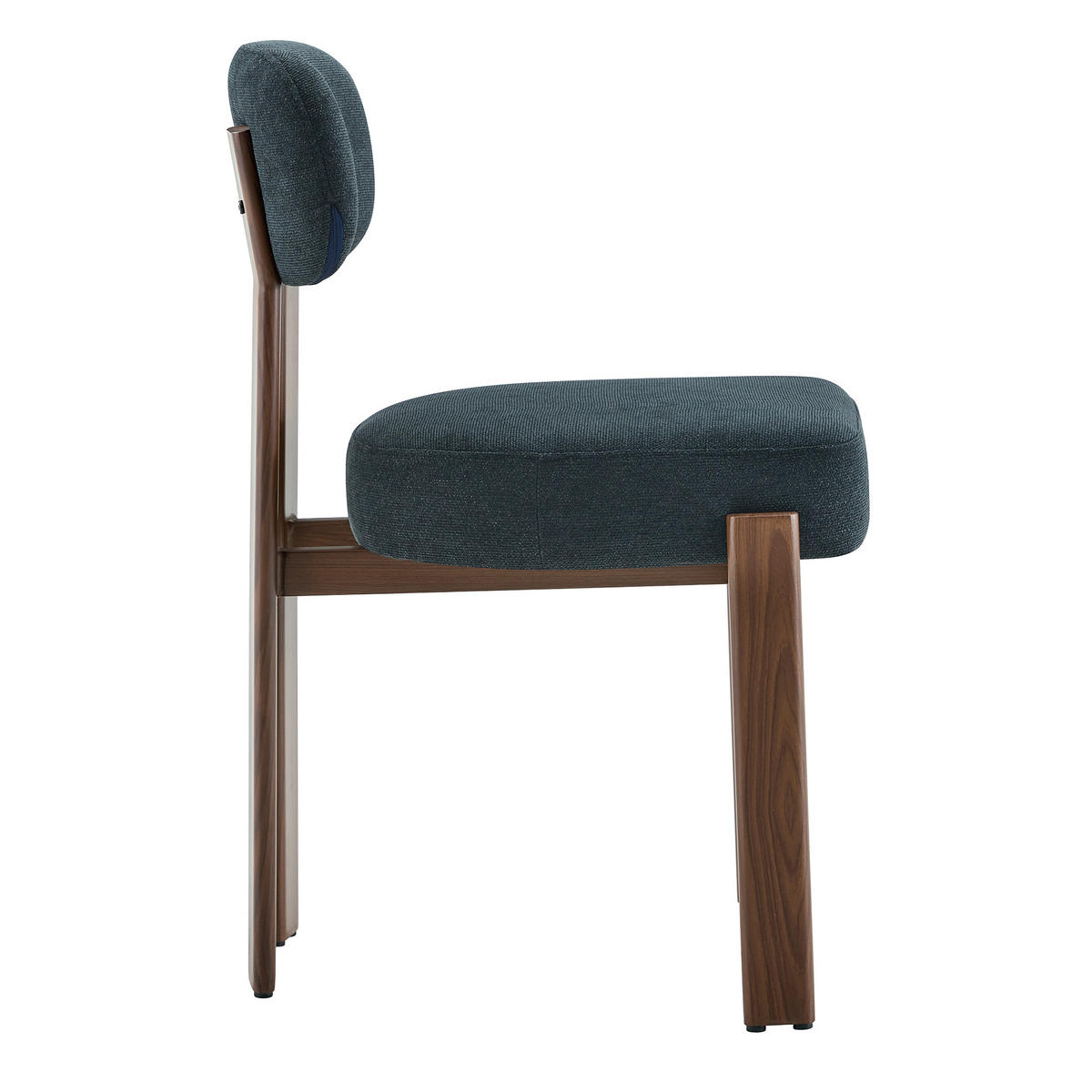 MATSTOL 2-PACK i Linnetyg med böjt ryggstöd och tjock stoppning - Svart, Textil (49/82.5/57cm) - Urban Meuble