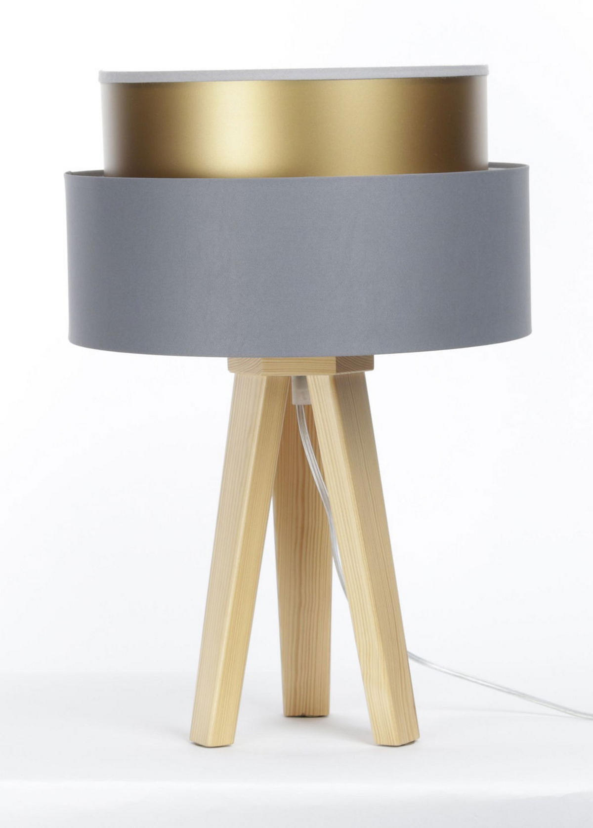 TISCHLAMPE Grau 30/45 cm - Goldfarben, Kunststoff (30/0.7/45cm) - ONZENO
