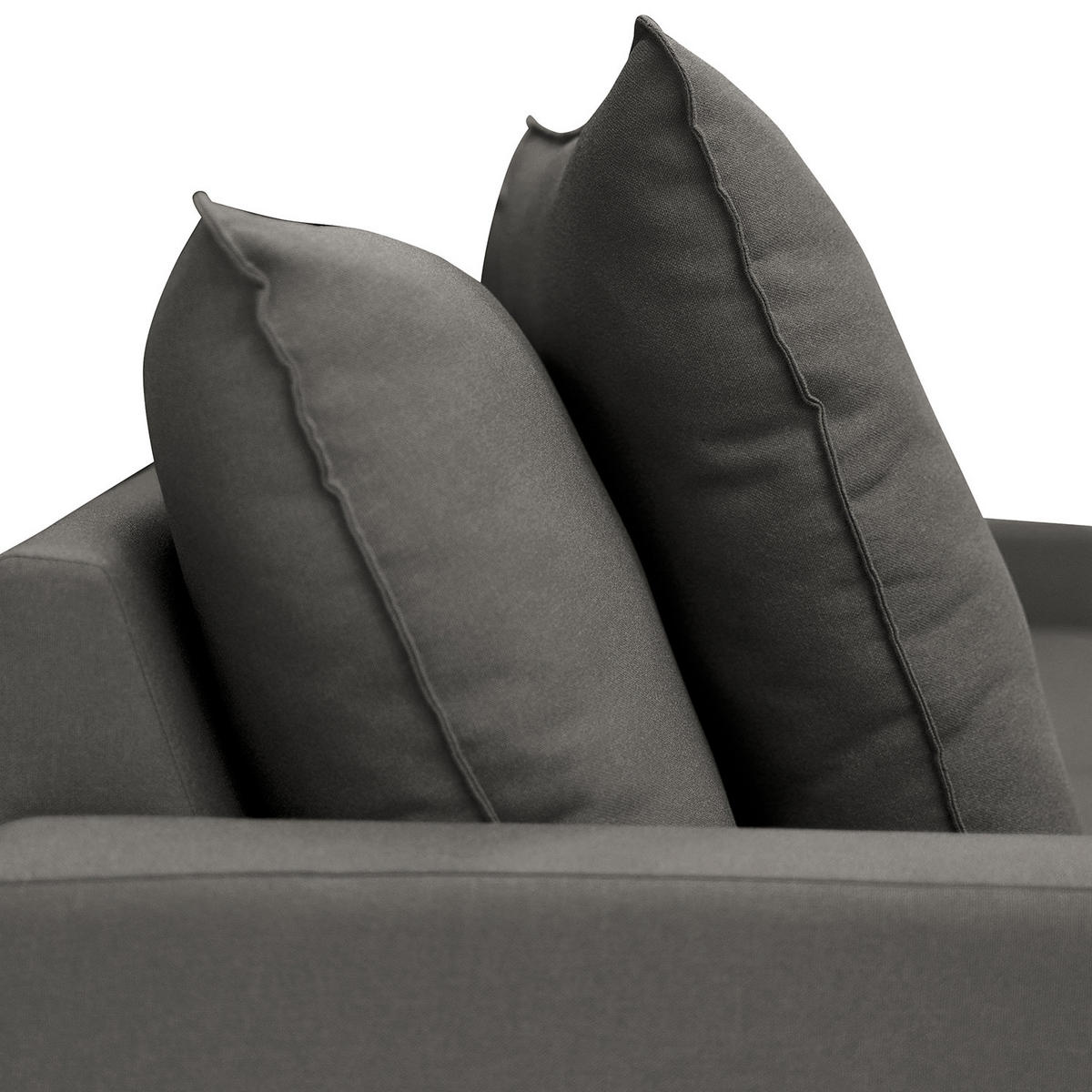 2,5-SITZER SOFA mit Husse - Webstoff - Anthrazit, Textil (170/89/110cm) - home24