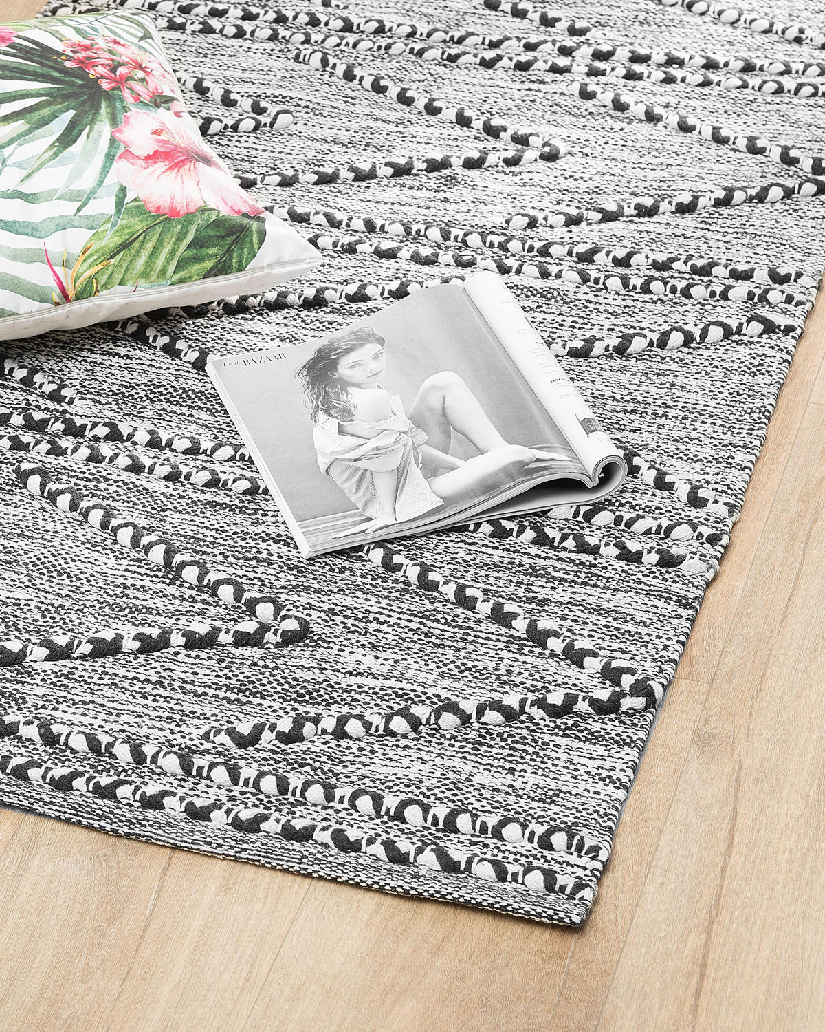KOBEREC pletený Termal 150/80 cm - černá, textil (80/150cm) - Beliani