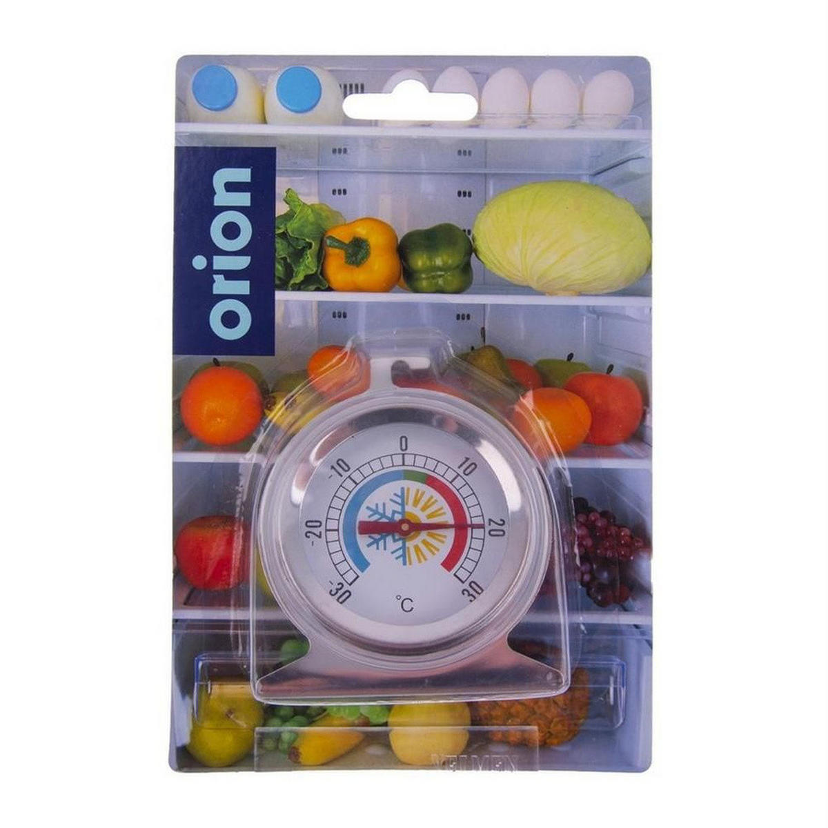 KÜHLSCHRANKTHERMOMETER Silber - Edelstahlfarben, Metall (4/7/6cm) - Orion 