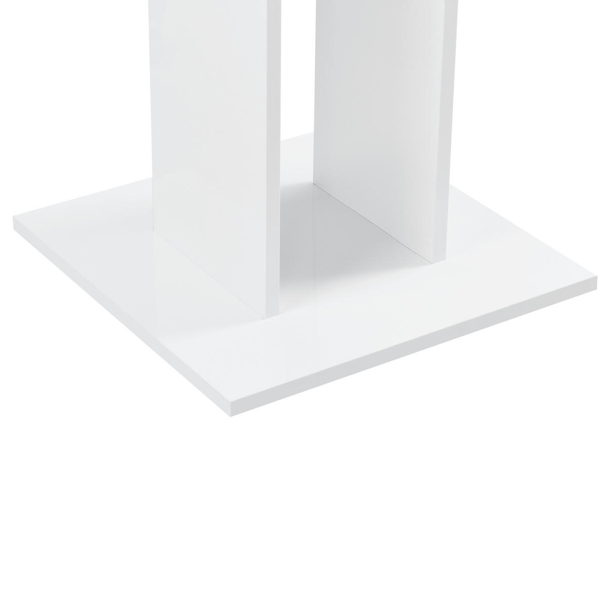 KÜCHENTISCH Lindesnes - Weiß Hochglanz, Holzwerkstoff (65/65/78cm) - [en.casa]