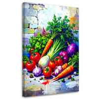 LEINWANDBILD Gemüse Stillleben 40x60cm - Multicolor, Textil (40/60cm) - Feeby