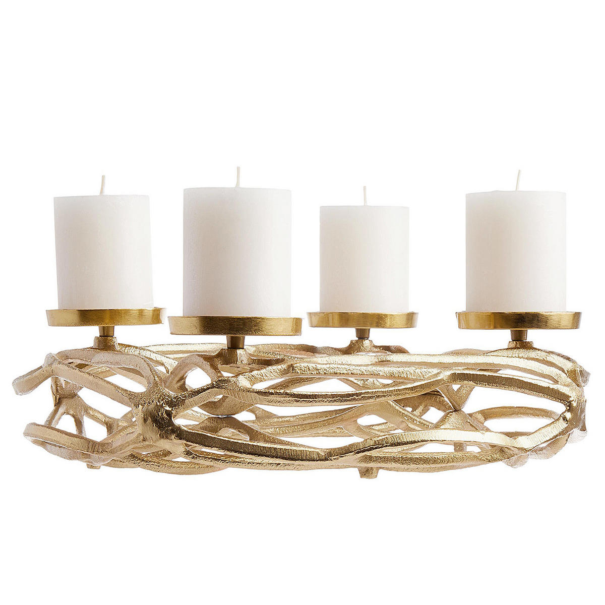 KRANZ Advent "Treibholz" - Goldfarben, Metall (10cm) - Butlers