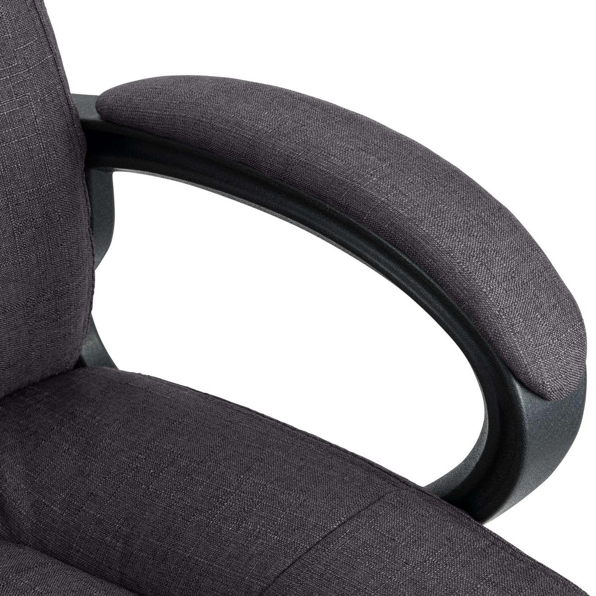 DREHSTUHL Stoff Schwarz - Schwarz, Kunststoff/Textil (66/106/70cm) - CLP