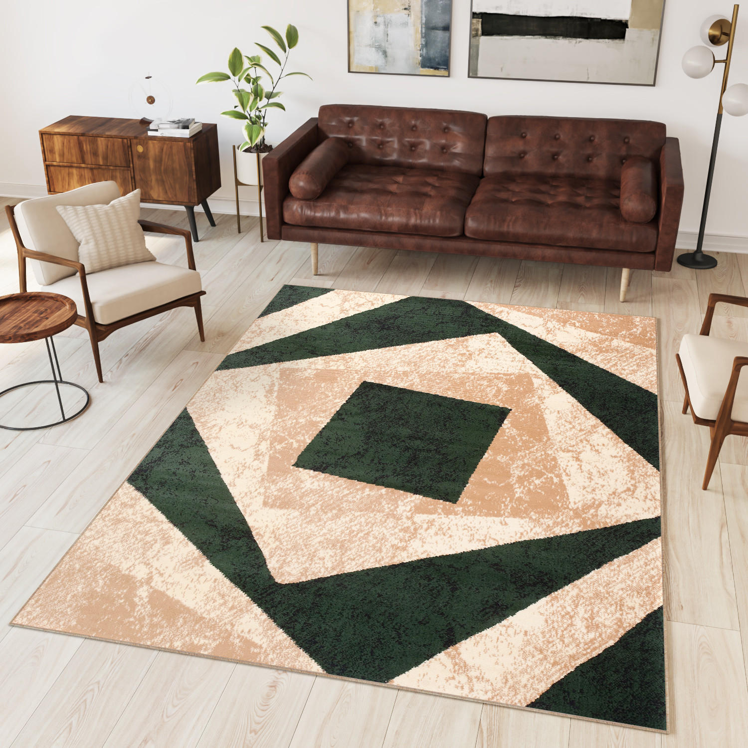 TEPPICH DREAM Grün 80/150 cm - Grün, Textil (80/150cm) - Tapiso
