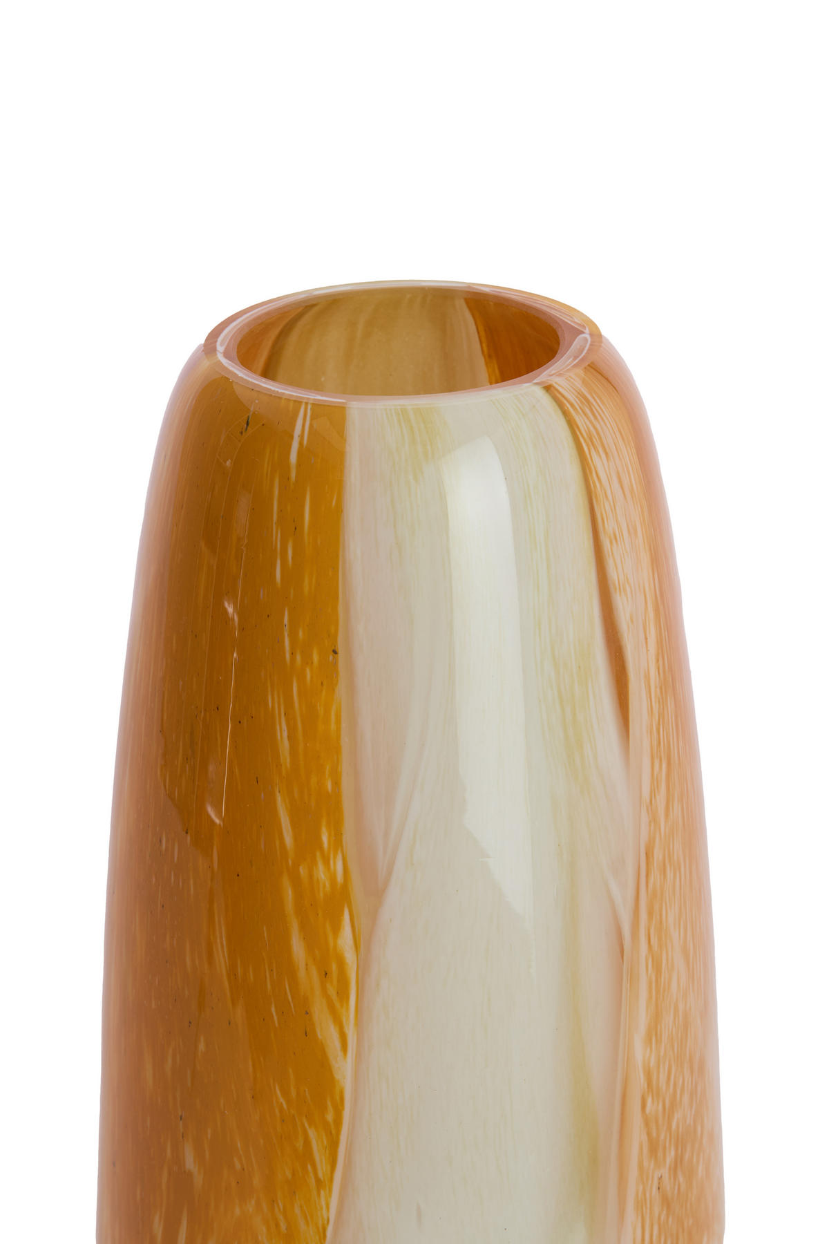 VAZE Kaludra Orange 15/15/40 cm - Orange, Glas (40cm) - Light & Living