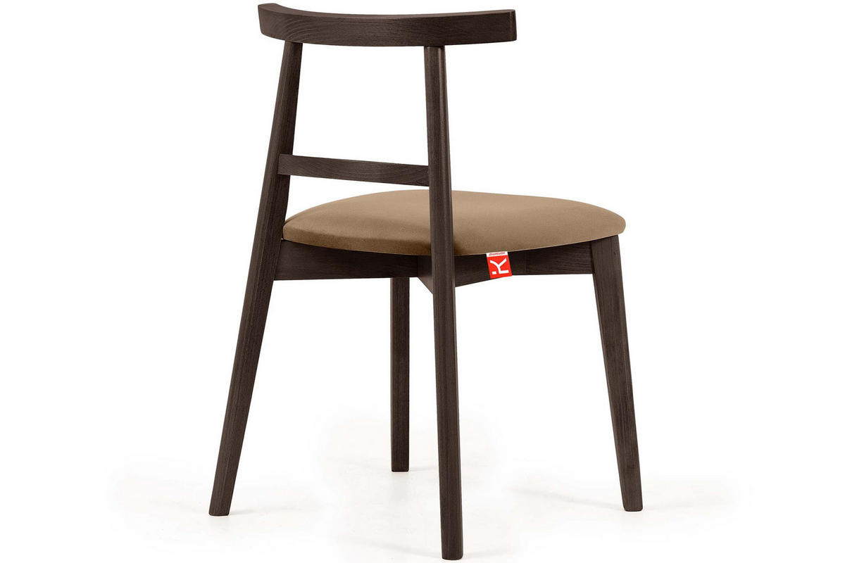 ESSTISCHSTÜHLE LILIO 2 St Vintage, Beige / dunkelbraun - Beige/Dunkelbraun, Holz/Textil (47/76/45cm) - KONSIMO®