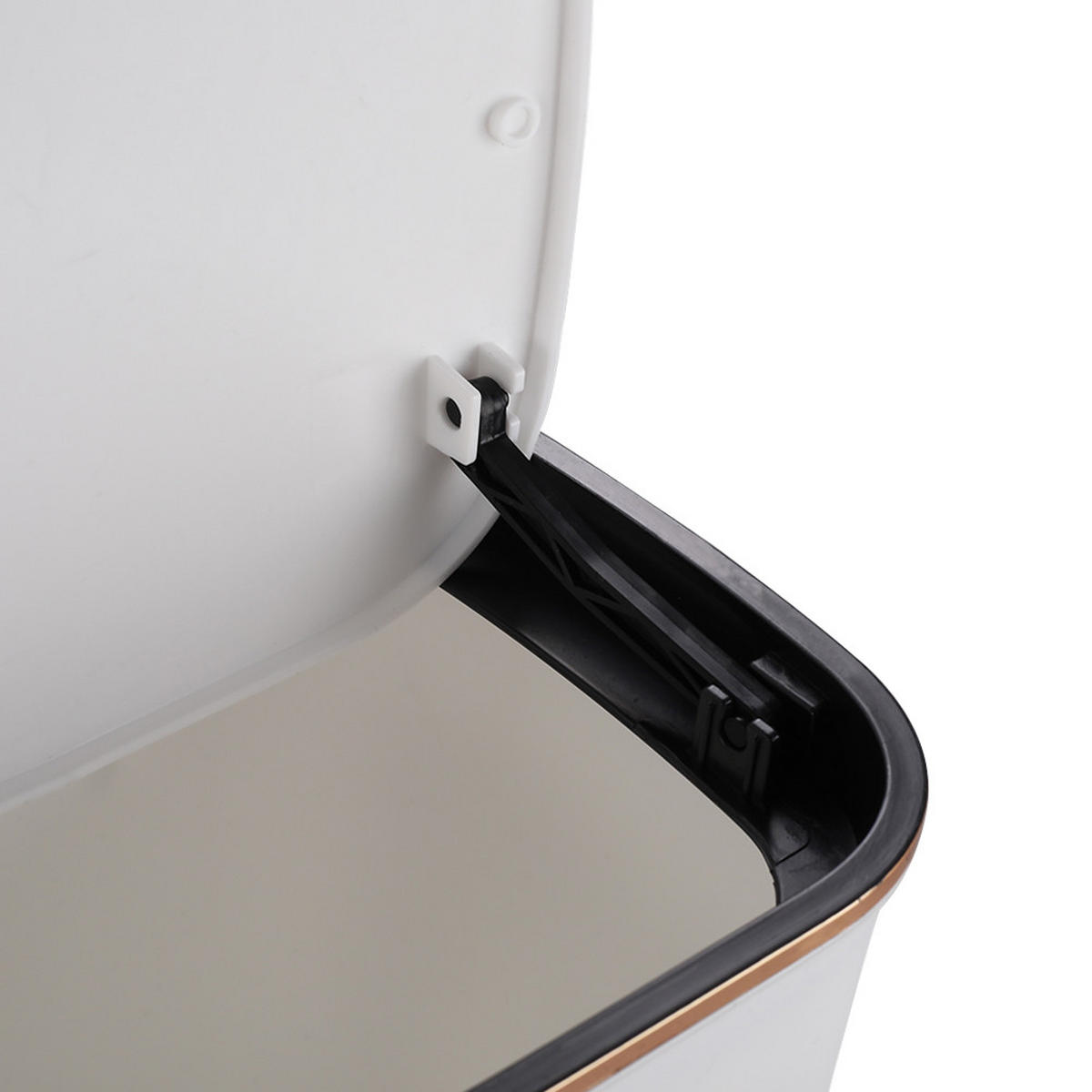 MÜLLEIMER 11L Mülltrennung Hängend Haken Kunststoff Weiß - Weiß, Kunststoff (26.6/30/14.8cm) - Livingandhome