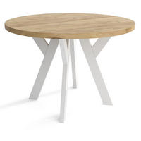 TISCH Weiß Craft Gold Rund 90 cm - Multicolor/Weiß, Holzwerkstoff (90/90/76cm) - Sepro Meble