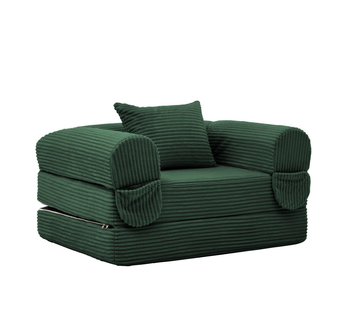 SCHLAFSOFA 1-Sitzer Cord Grün - Grün, Kunststoff (85/65/120cm) - Meubliv