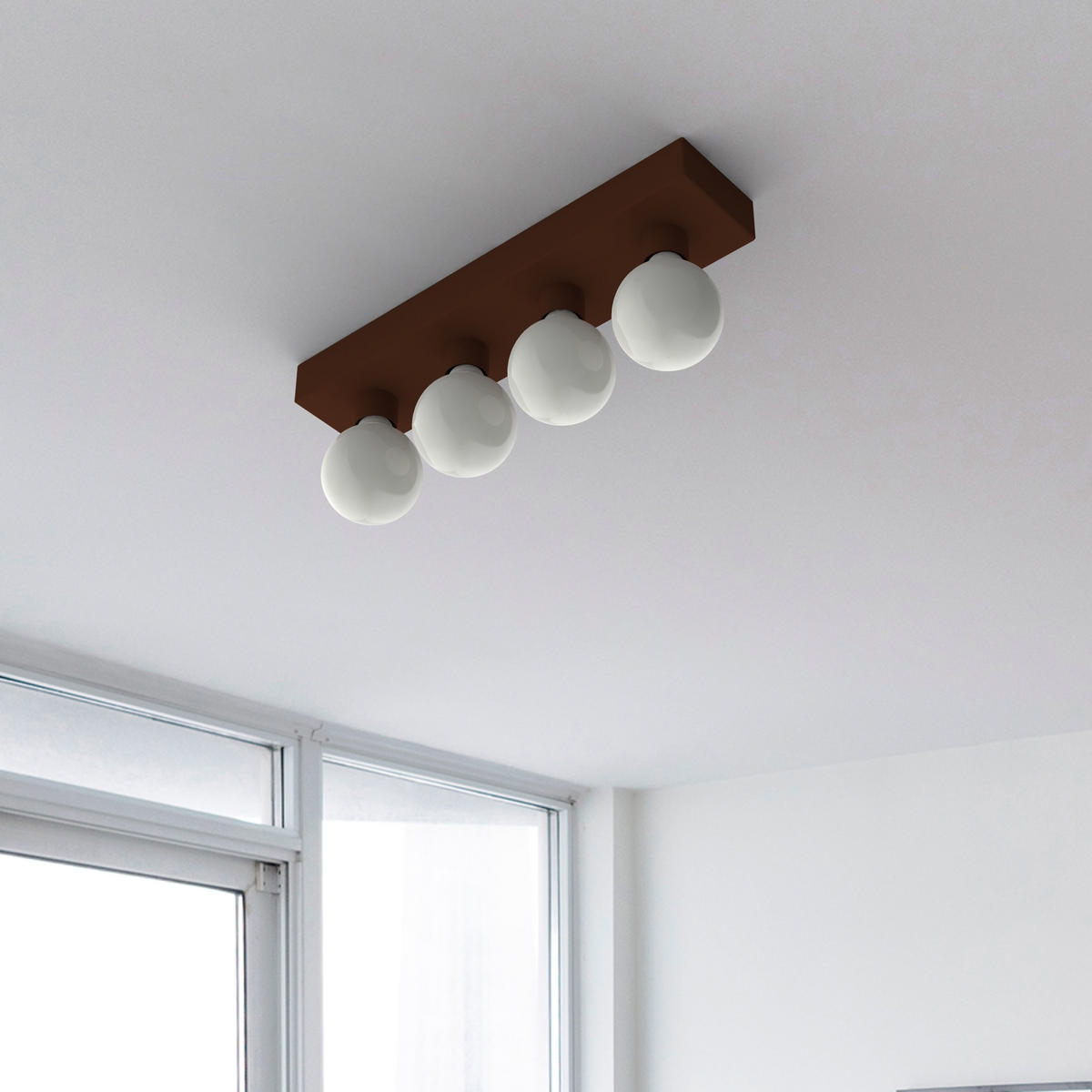 DECKENLEUCHTE - Dunkelbraun, Metall (10/45/7.5cm) - Lumicom