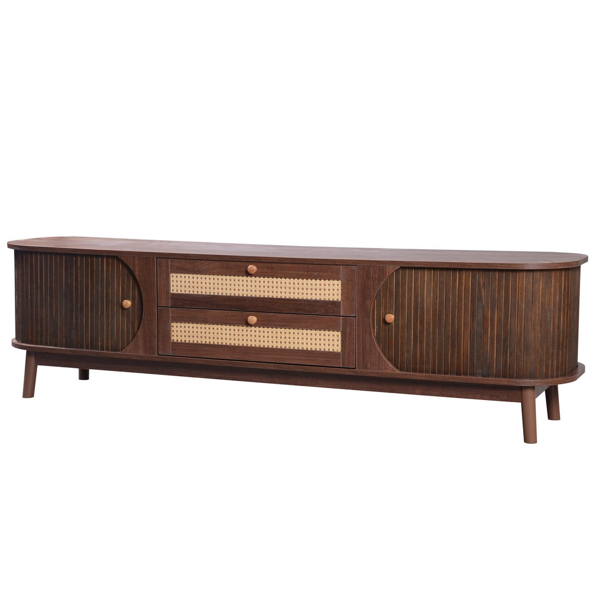 TV-ELEMENT 170/39.5/46 cm Natürlich mit 2 Türen und 2 Schubladen - Ahornfarben, Holz (170/46/39.5cm) - Oxeza