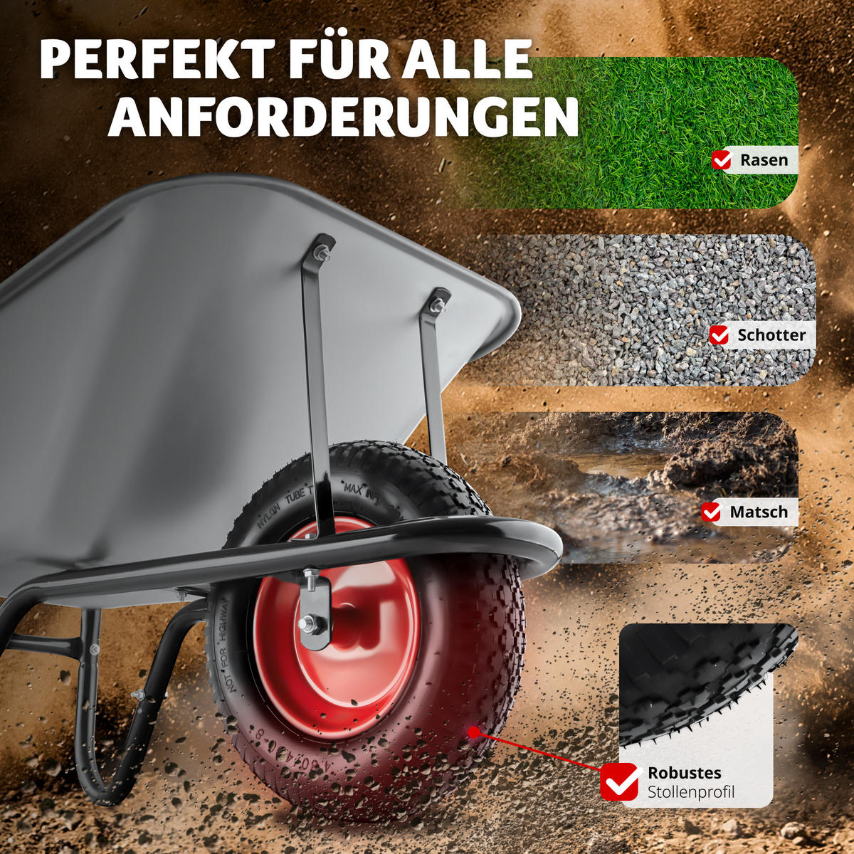 SCHUBKARRE Oskar,Belastbarkeit 150 kg,silber - Silberfarben, Metall (57/66/146cm) - tectake