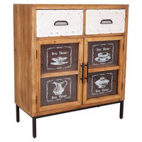 SIDEBOARD aus Holz und Metall 80x37x91 cm - Multicolor, Holz (80/91/36.5cm) - Wanderlust