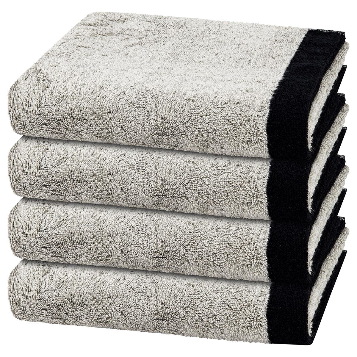 HANDTUCH Lifestyle Splash 4er-Set - Grau, Textil (50/100cm) - Cawö