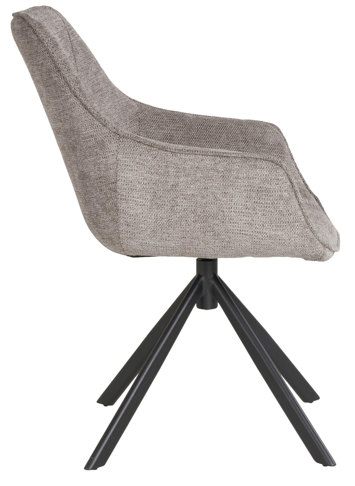 ESSZIMMER-SET San Carlo und Catania - Hellgrau/Schwarz, Holz/Textil (100/76/200cm) - Mr. Deko