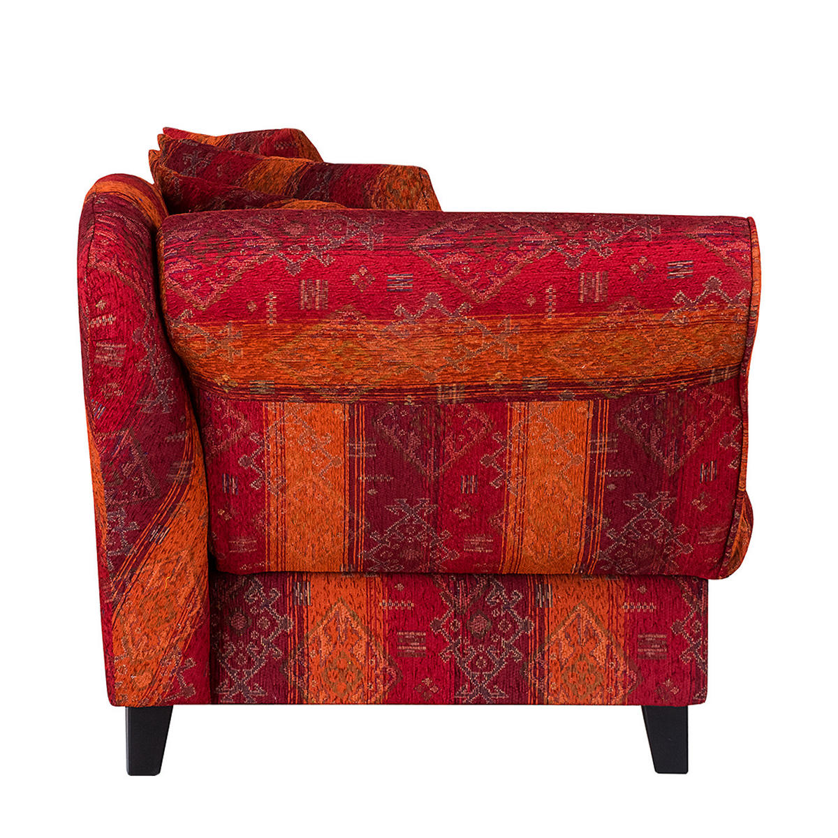 RECAMIERE - Webstoff - Rot - Rot/Orange, Textil (193/82/91cm) - home24