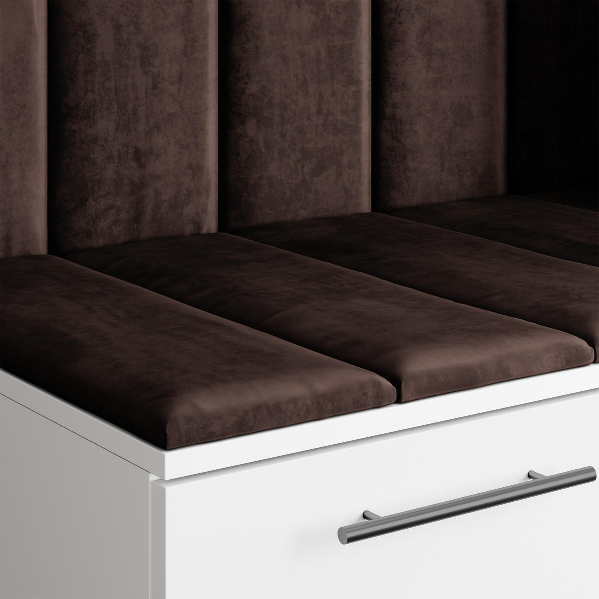 GARDEROBENSCHRANK REMA 200/240/60 cm Modern Garderobe-Set Weiß - Weiß/Braun, Holzwerkstoff (200/240/60cm) - MASSENO