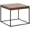BEISTELLTISCH dunkler Holzfarbton/schwarz 60/60/50 cm Delano - Dunkelbraun/Schwarz, Holzwerkstoff (60/60/50cm) - Beliani
