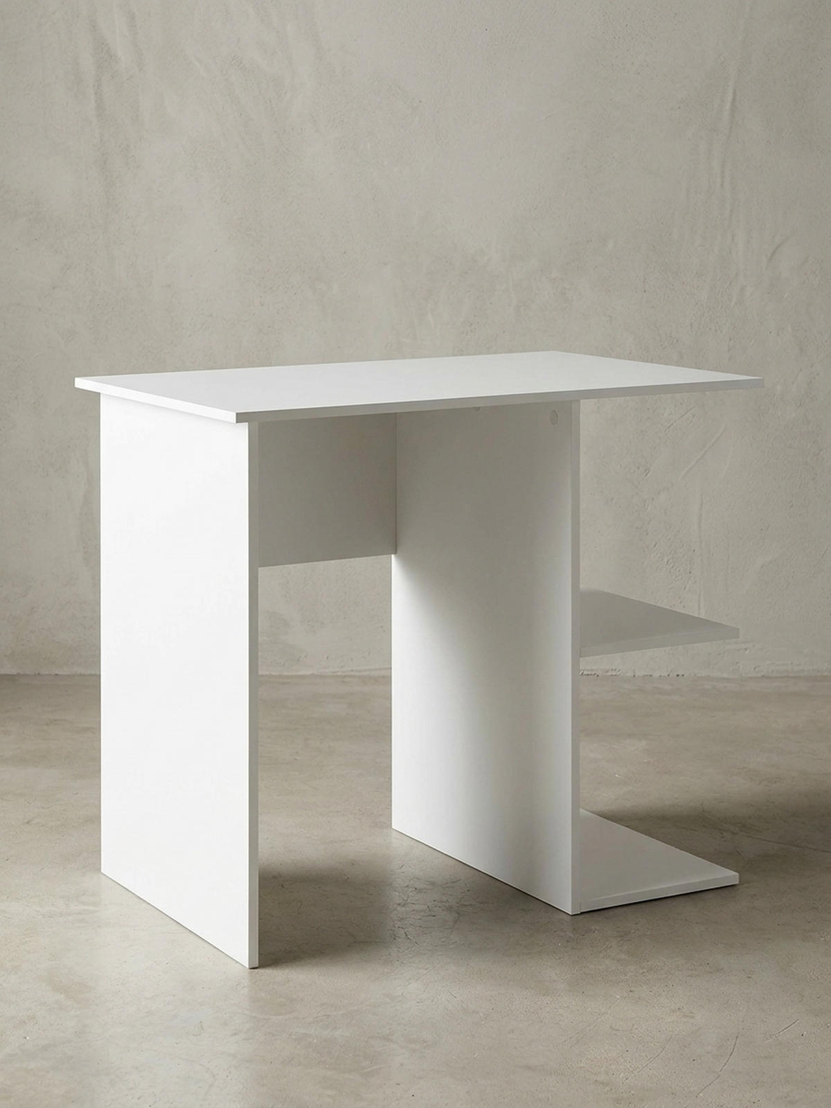 SCHREIBTISCH – großzügige Fläche, mit Aufbewahrung, Spanplatte, modern - Weiß, Holz (60/82/76cm) - KADIMA DESIGN