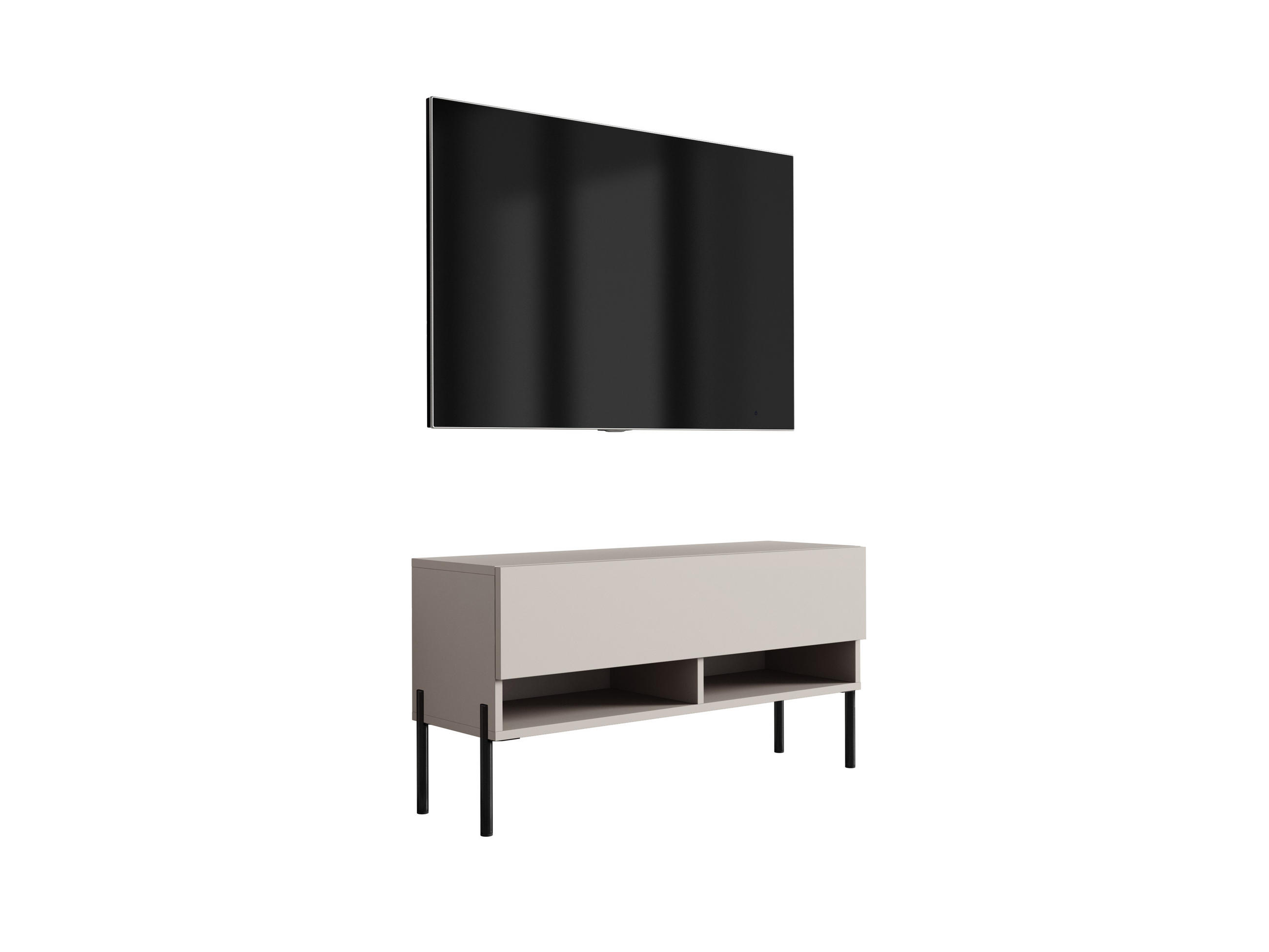3XE Living Tv-Lowboard Beige 100x52x32 cm