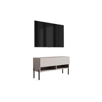 TV-LOWBOARD 100 cm Kaschmir, gerade schwarze Beine, 100 × 32 × 52 cm - Beige, Holzwerkstoff (100/52/32cm) - 3XE LIVING