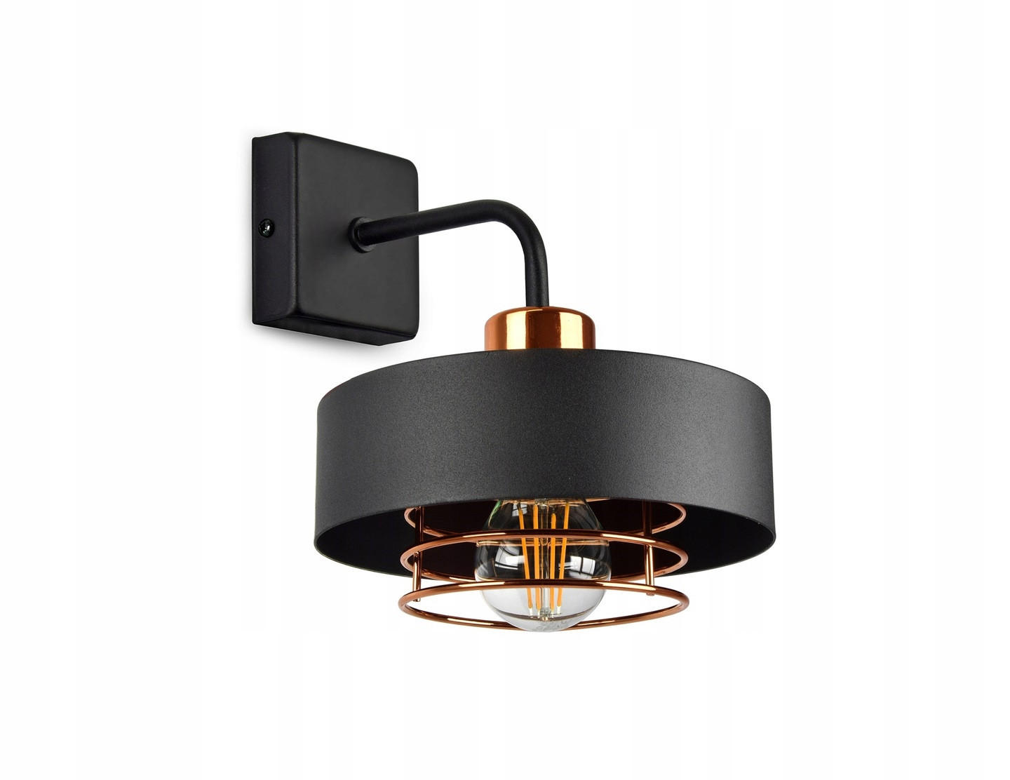 WANDLEUCHTE EDISON - Goldfarben/Schwarz, Metall (23/23/20cm) - kiki design