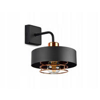 WANDLEUCHTE EDISON - Goldfarben/Schwarz, Metall (23/23/20cm) - kiki design