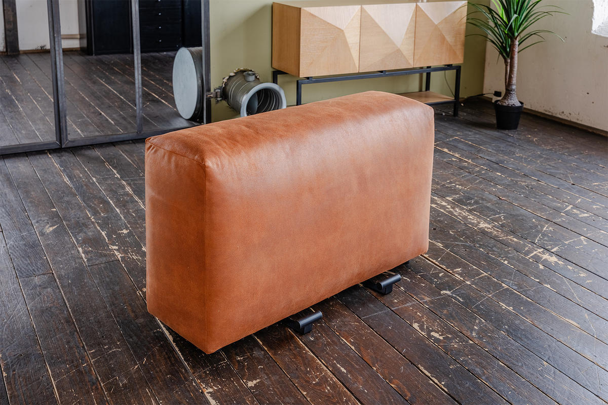 ARM- / RÜCKENLEHNE MIA Braun Lederfaserstoff - Schwarz/Braun, Leder/Kunststoff (120/72/40cm) - KAWOLA