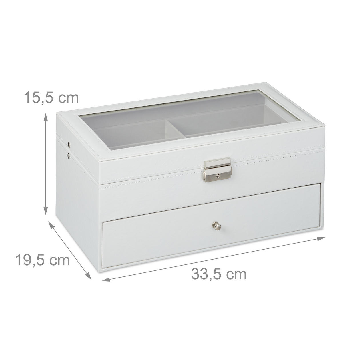 BRILLENBOX - Multicolor, Glas/Kunststoff (33.5/15.5/19.5cm) - Relaxdays